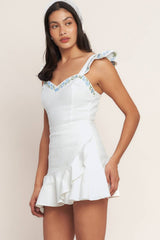 SWEETEST MOMENT WOVEN SKORT ROMPER