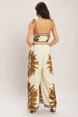DESERT SUNBURST WIDE LEG JUMPSUIT - FINAL SALE