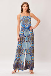 AZURE MANDALA SCARF TOP & PANT SET