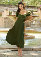 Maldives Midi Dress - Olive