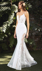 LUCILLE GOWN - MERMAID ILLUSION BRIDAL GOWN - OFF WHITE