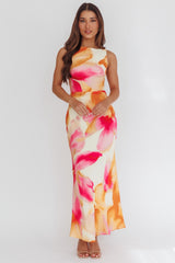 Laguna Maxi Dress - Orange Floral Print Dress
