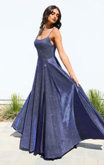 Eileen Gown - Elegant Shimmer Drape Formal Dress