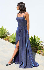 Eileen Gown - Elegant Shimmer Drape Formal Dress