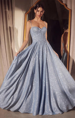 Krista Gown - Glitter Dusted A-line Bustier Dress