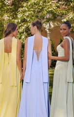 EFFIE GOWN - A-LINE CHIFFON DRESS WITH SCARF