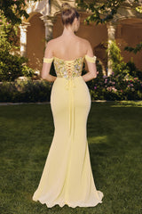 Paulina Gown - Floral Embroidered Chiffon Dress