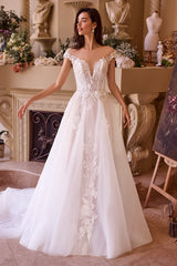 WL038 - Cap Sleeve Bridal Ball Gown - Andrea & Leo