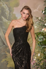 A1497 - Lila Lace Column Gown - Andrea & Leo