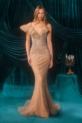 A1505 - Wilhelmina Winged Gown - Andrea & Leo