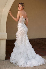 Madrid Gown - Mermaid Dress With Organza Ruffle Skirt