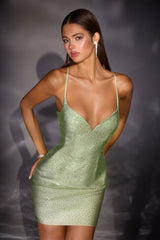 Zenni Mini Dress - Crystal Embellished Cocktail Dress