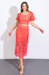 LACE REVERIE TOP & SKIRT SET