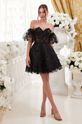 Evie Mini Dress - FLORAL STRAPLESS SHORT DRESS