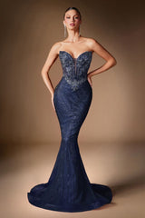 Jenna Gown - Crystal Embellished Fit & Flare Evening Gown