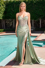 Laryn Gown - Strapless Dress With Crystal Beaded Bodice