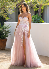 SOLAINE GOWN - MAUVE - STRAPLESS BUSTIER CORSET A-LINE DRESS