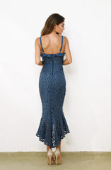 Leanne Midi Dress - Steel Blue