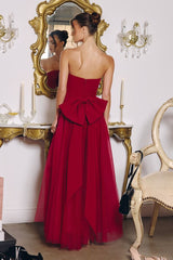 OPHELIA GOWN - STRAPLESS A-LINE DRESS WITH BOW