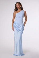 Mathilde Gown - One Shoulder Satin Dress