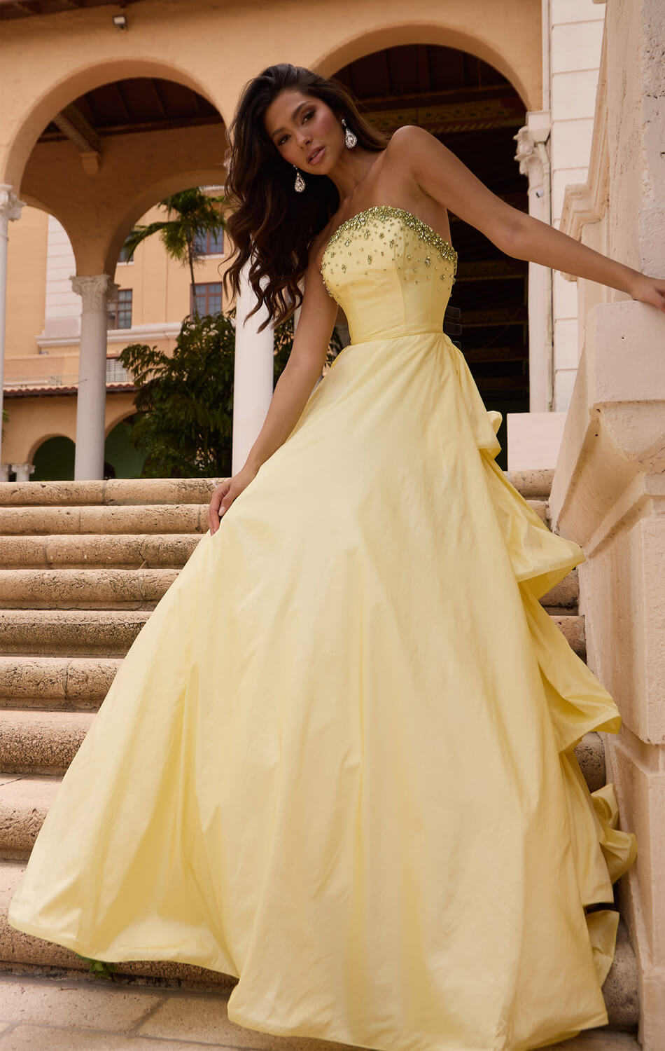 26417 - Ava Presley - Strapless Taffeta Ball Gown