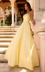 26417 - Ava Presley - Strapless Taffeta Ball Gown