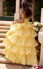 26417 - Ava Presley - Strapless Taffeta Ball Gown