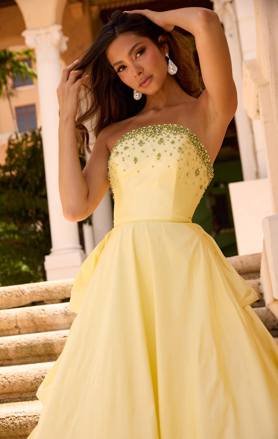 26417 - Ava Presley - Strapless Taffeta Ball Gown