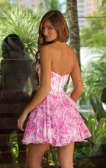 26443 - Ava Presley - Floral Corset A-line Mini Dress