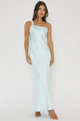 Blaine Maxi Dress - Ice Blue Satin Slip Dress