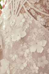 WL083 - DEEP SWEETHEART STRAPLESS MIDI SHORT BRIDAL DRESS - Andrea & Leo