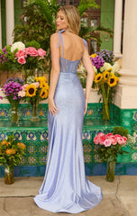 42219 - Ava Presley - Fitted Gown With Tie Straps