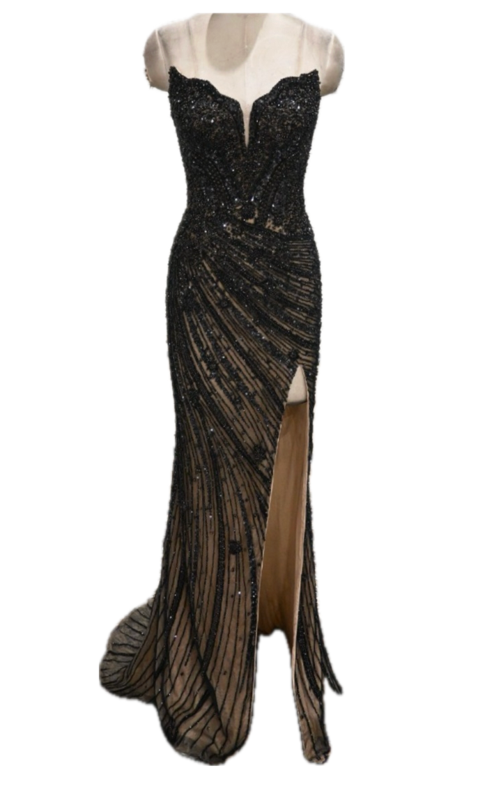 47244 - Ava Presley - Strapless Beaded Evening Gown
