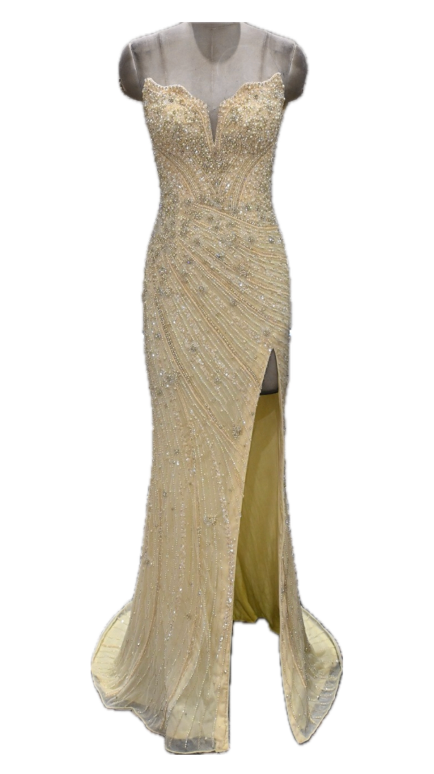 47244 - Ava Presley - Strapless Beaded Evening Gown
