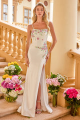 47281 - Ava Presley - Floral Detail Fitted Gown