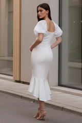 Diana Midi Dress - White