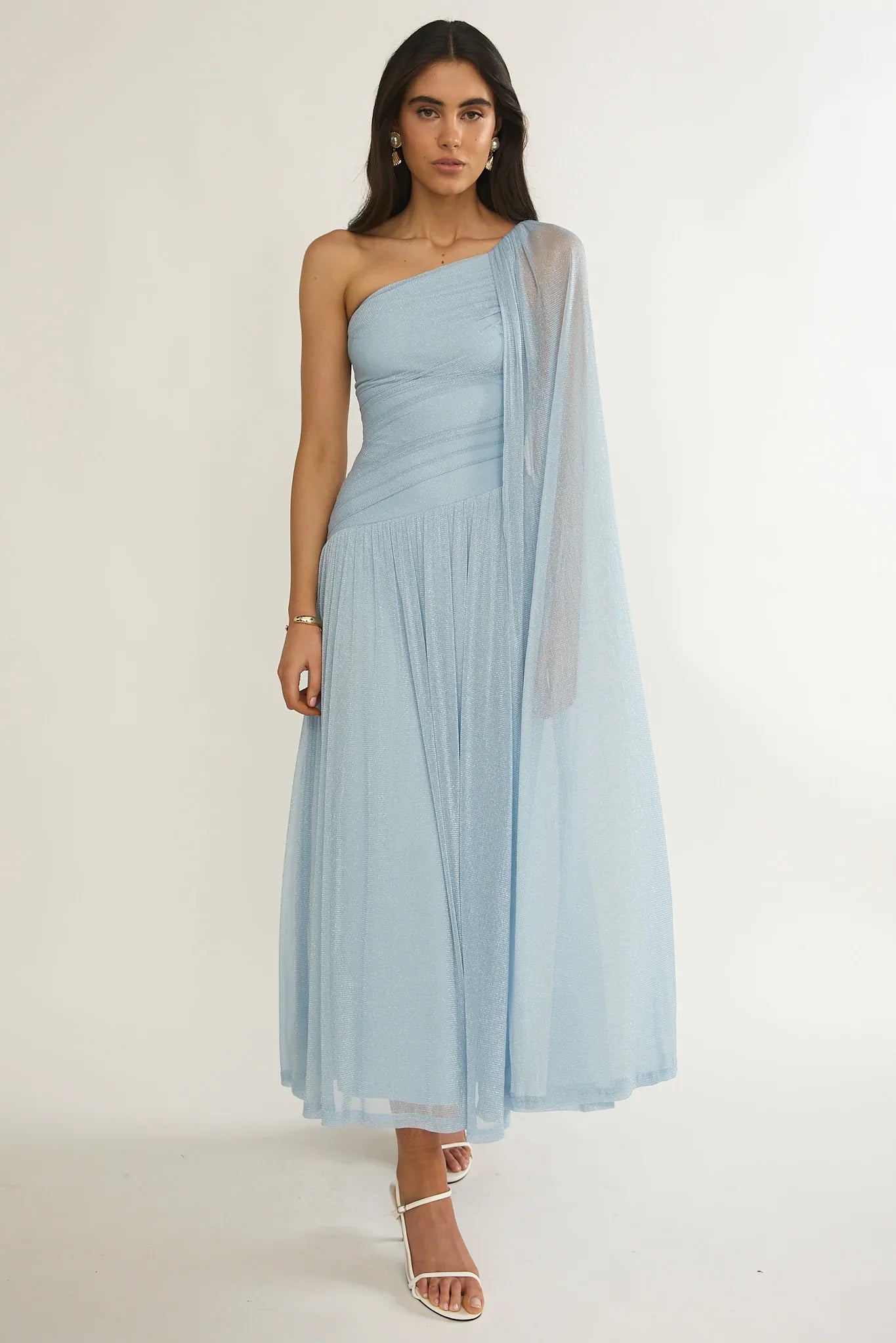 Bristol Shimmer Maxi Dress - Blue