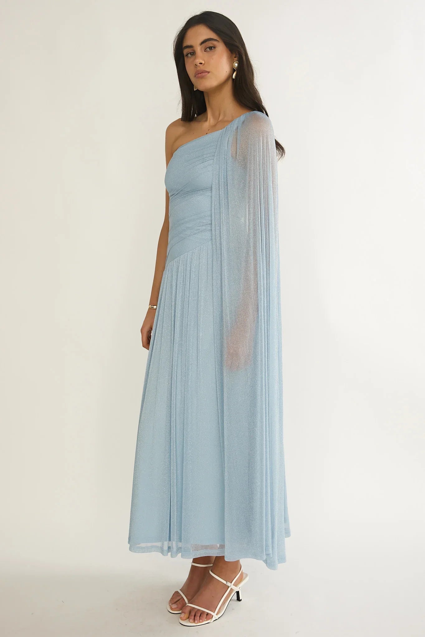 Bristol Shimmer Maxi Dress - Blue