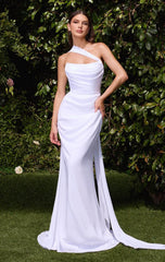 Caitlin Gown - Convertible Tie Chiffon Dress - Off White