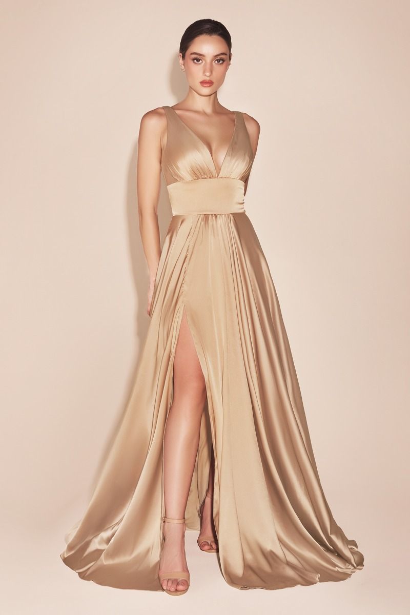 Kinsley Gown - Soft Satin A-line Dress