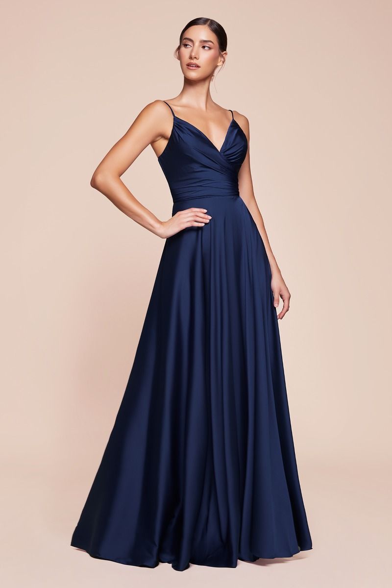 ERICA GOWN - SOFT SATIN A-LINE DRESS