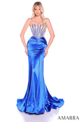 89070 - Amarra - Crystal Embellished Satin Gown