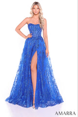 89074 - Amarra - Strapless Sequin A-Line Gown