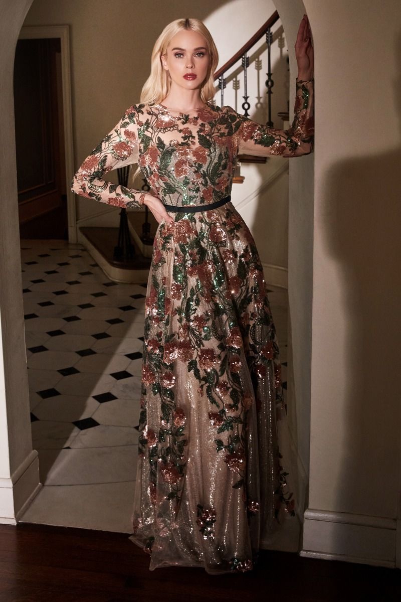 A0926 - Savannah Sequin Gown - Andrea & Leo