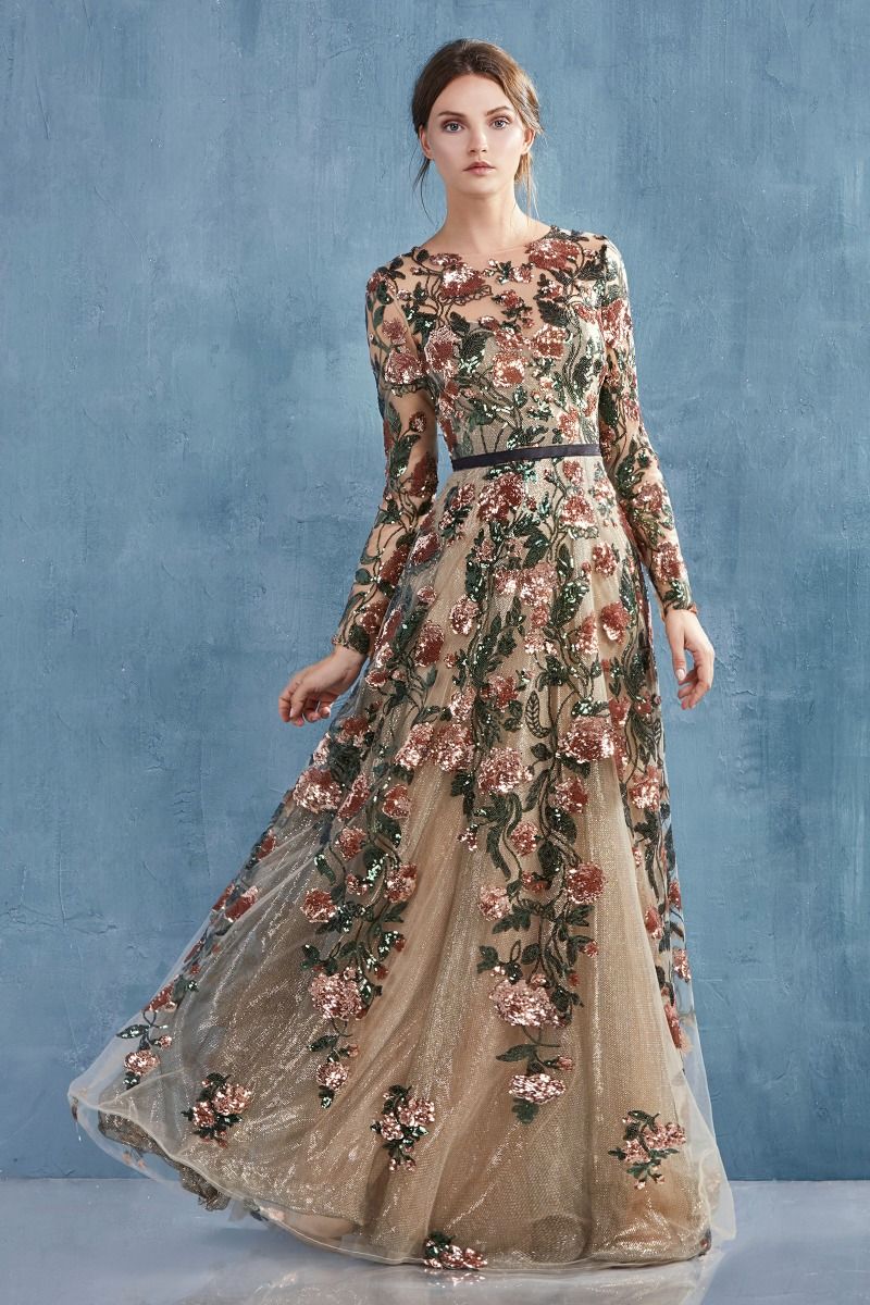 A0926 - Savannah Sequin Gown - Andrea & Leo