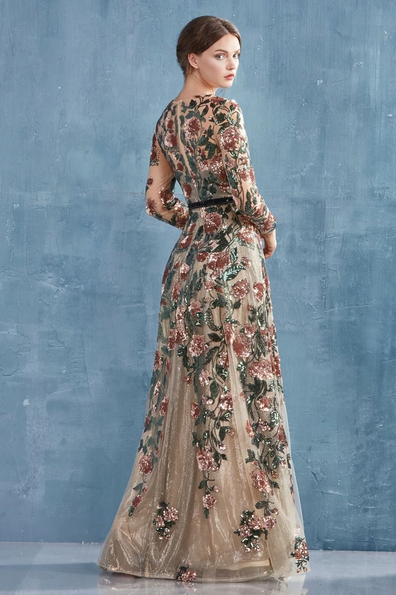 A0926 - Savannah Sequin Gown - Andrea & Leo