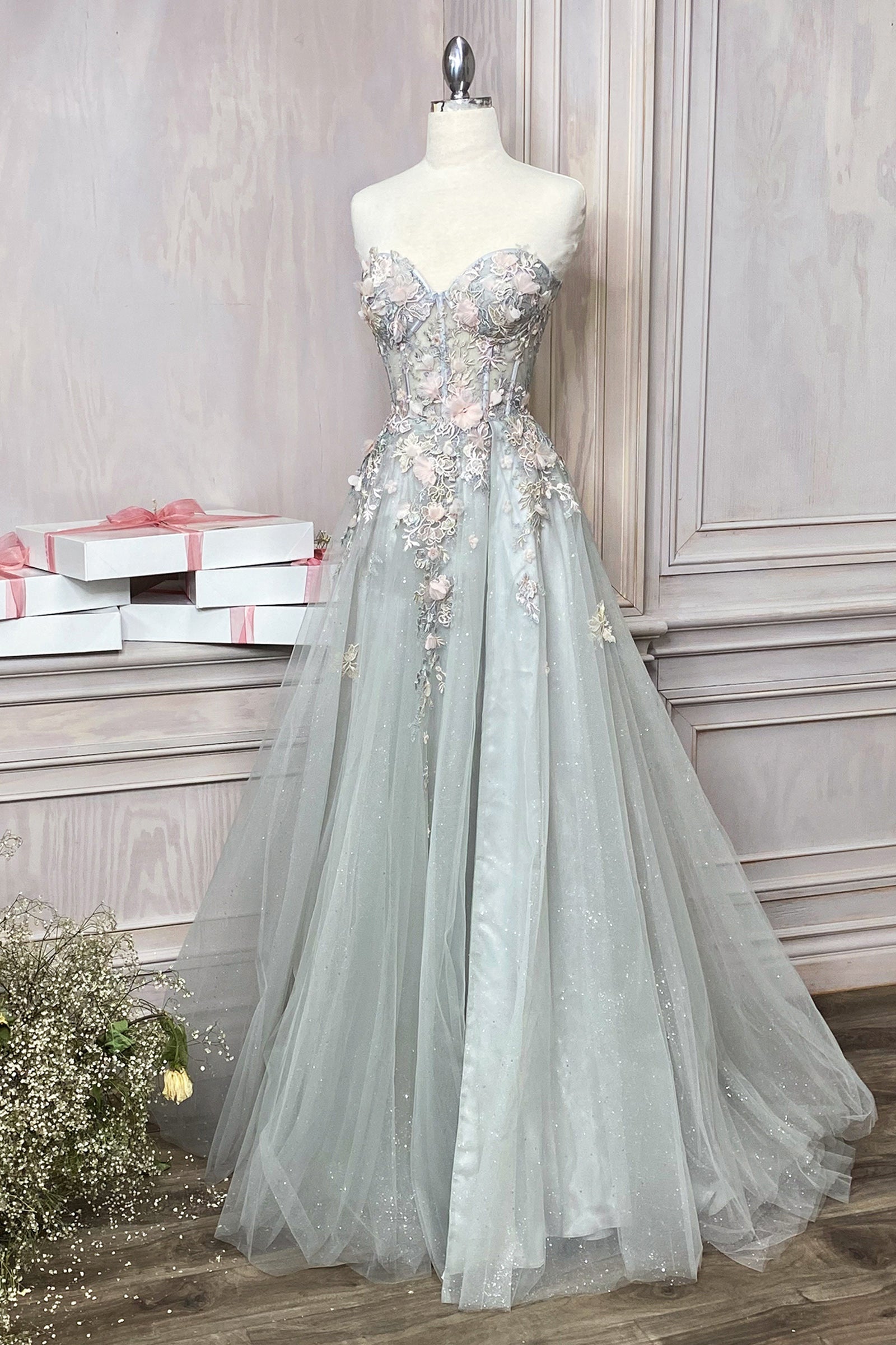 A1089 - Penelope Blossom Gown with Overskirt - Andrea & Leo