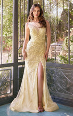 A1362 - BEADED SHEATH FORMAL GOWN - Andrea & Leo