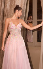 A1477 - Waltzing Beaded Bouquet Ball Gown - ANDREA & LEO
