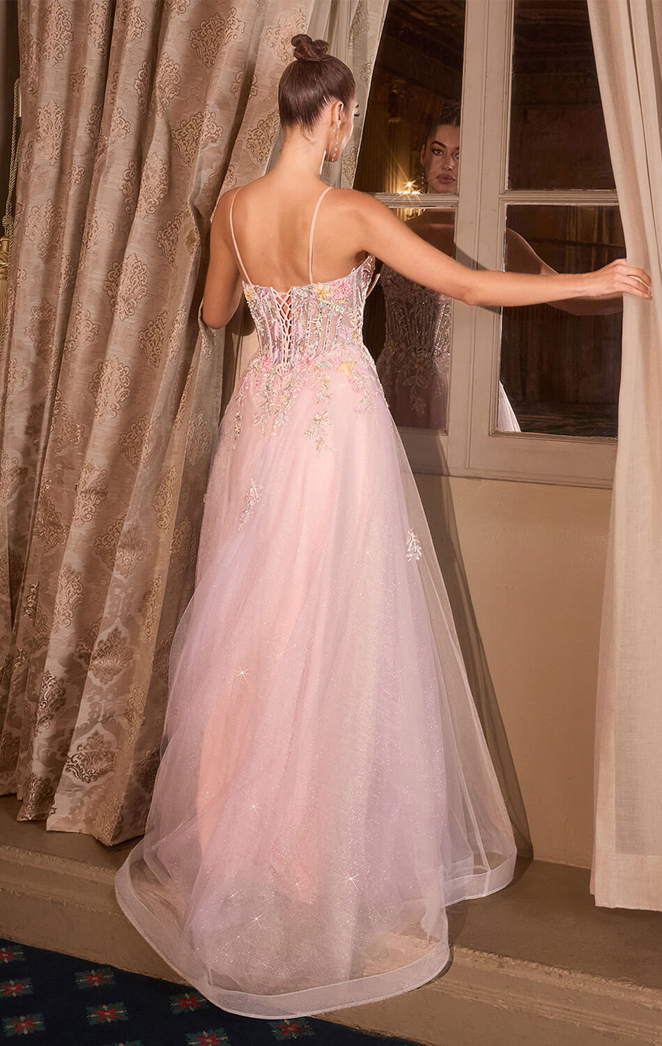 A1477 - Waltzing Beaded Bouquet Ball Gown - ANDREA & LEO